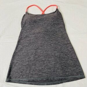 Lululemon women’s SZ 6 Gray Pink Spaghetti Straps Tank